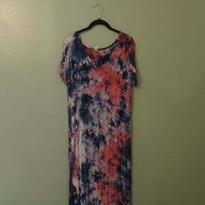 Colorful Tie-Dye Maxi Dress